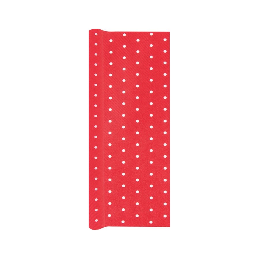 CAMINO MESA MINI DOTS ROJO