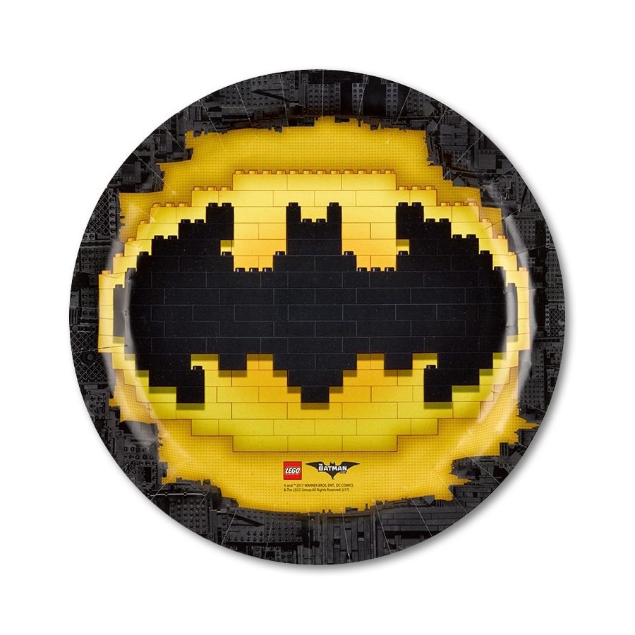 8 PLATOS LEGO BATMAN 23 CM