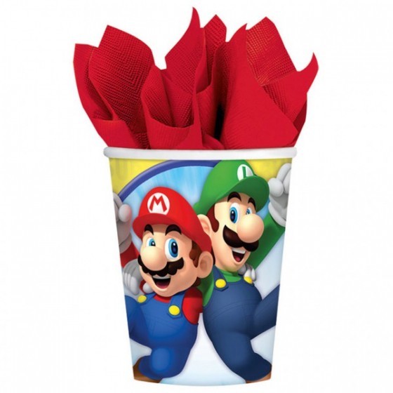 8 VASOS SUPER MARIO