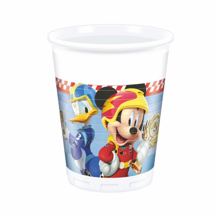 8 VASOS MICKEY RACING