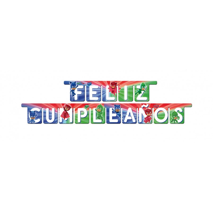 GUIRNALDA FELIZ CUMPLEAÑOS PJMASKS