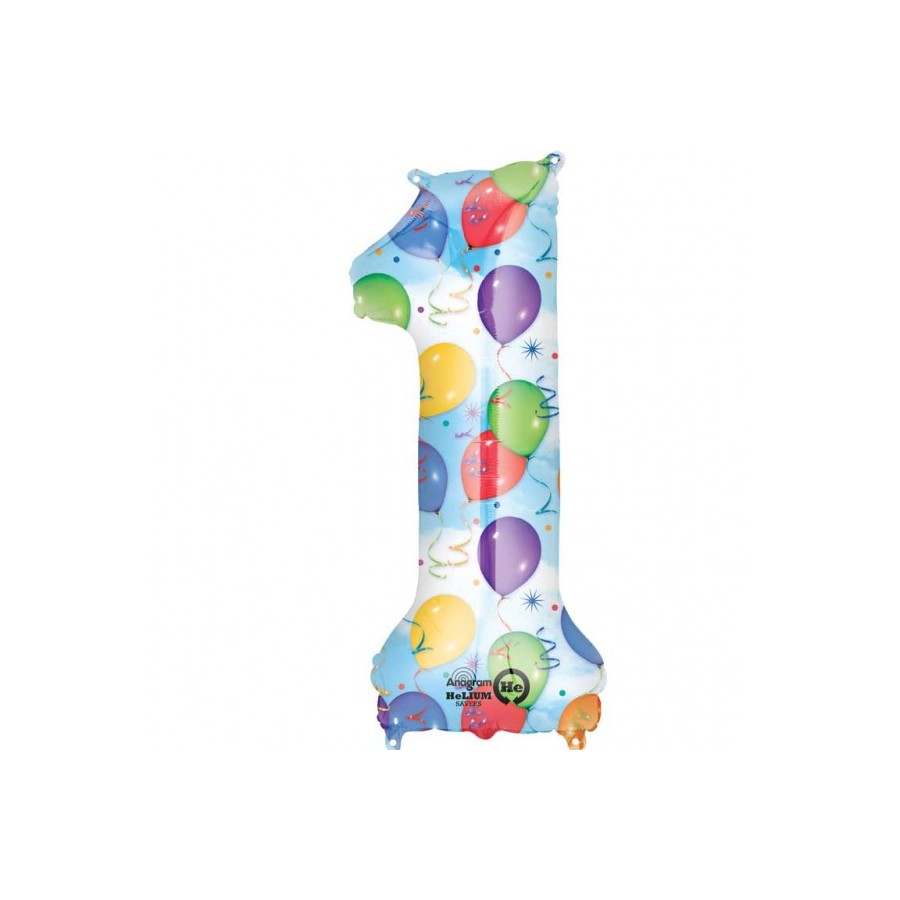 GLOBO FOIL Nº 1 BALLONS 86 CM