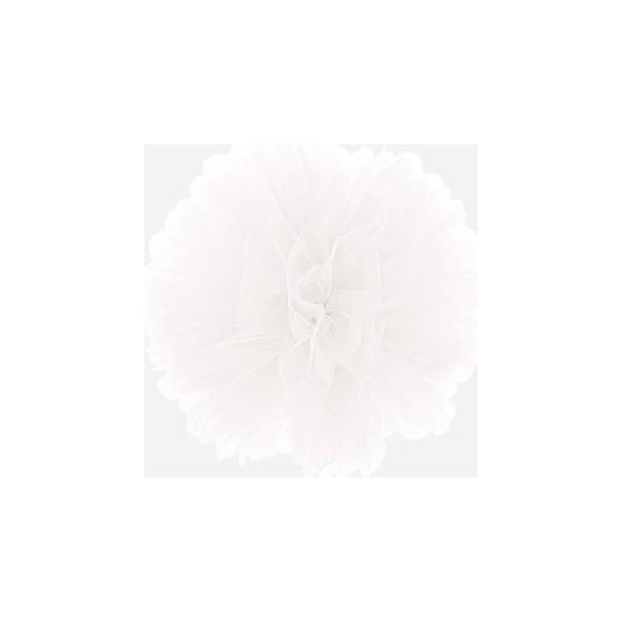 POMPOM TULL BLANCO 25 CM