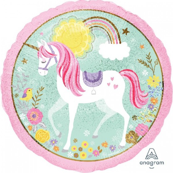 GLOBO FOIL UNICORNIO MAGICO 45 CM