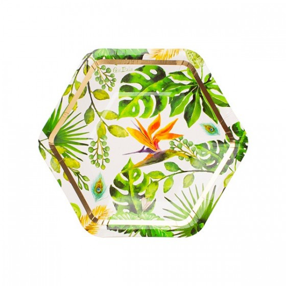 8 PLATOS GOLDEN JUNGLE 18 CM