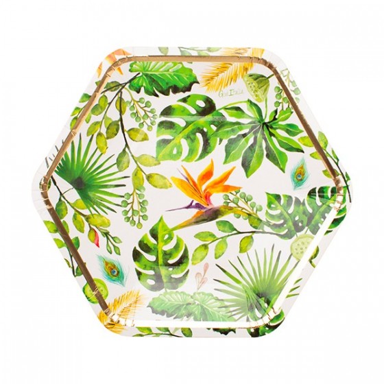 8 PLATOS GOLDEN JUNGLE 23 CM
