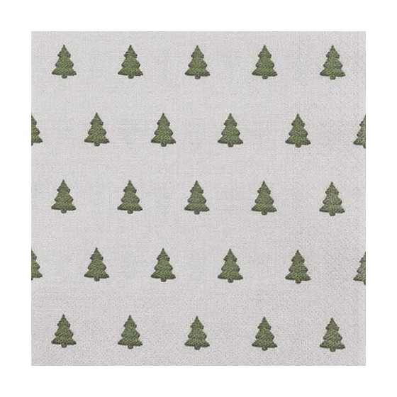 SERVILLETAS LINEN TREES GREEN  33X33 20 UNID.