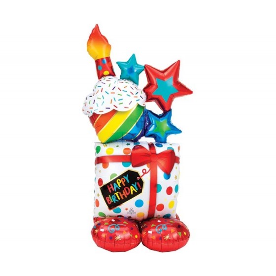 GLOBO FOIL HAPPY BDAY 71X139 CM