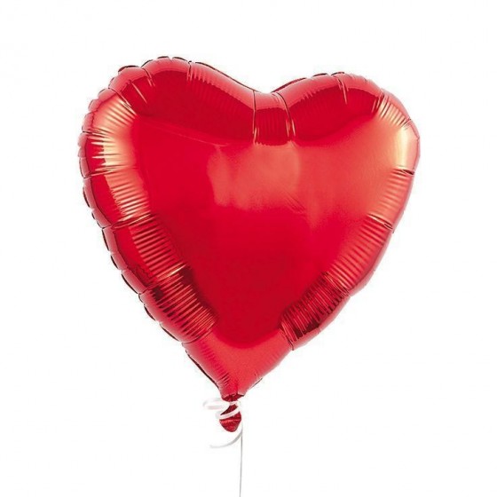 GLOBO CORAZON ROJO 45 CM