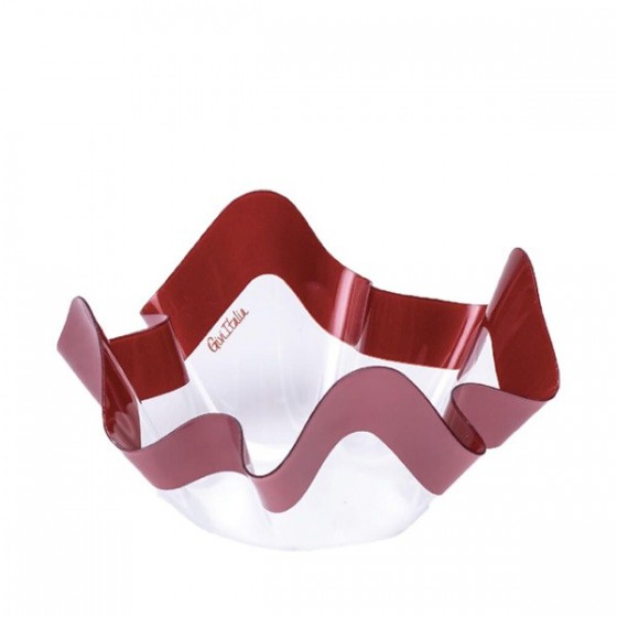 BOWL BORDE ROJO PERLADO 22.5X12 CM