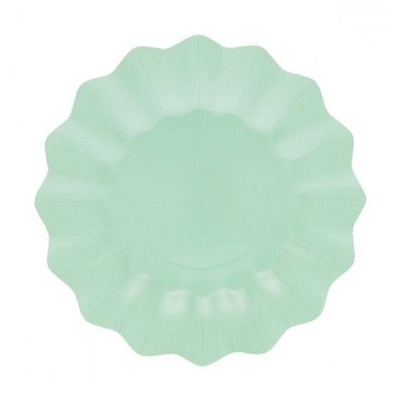 8 PLATOS MONOCOLOR MENTA 27 CM