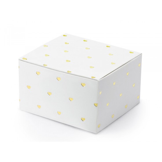 10 CAJAS CORAZONES BLANCAS 6X3.5X5.5