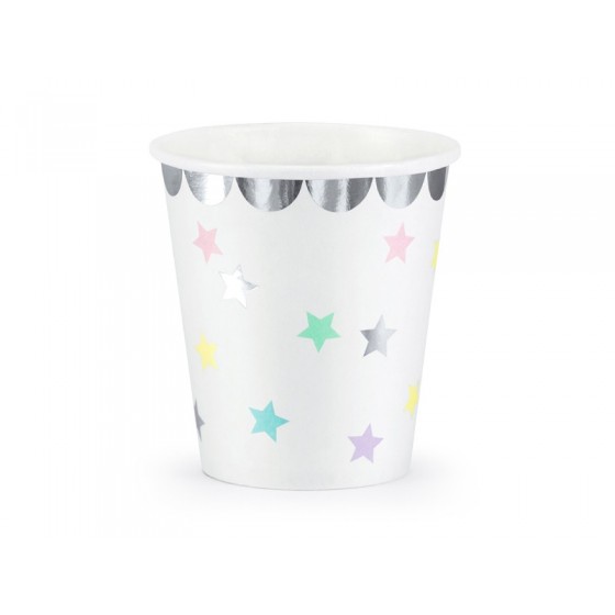 6 VASOS ESTRELLAS UNICORNIO180ML