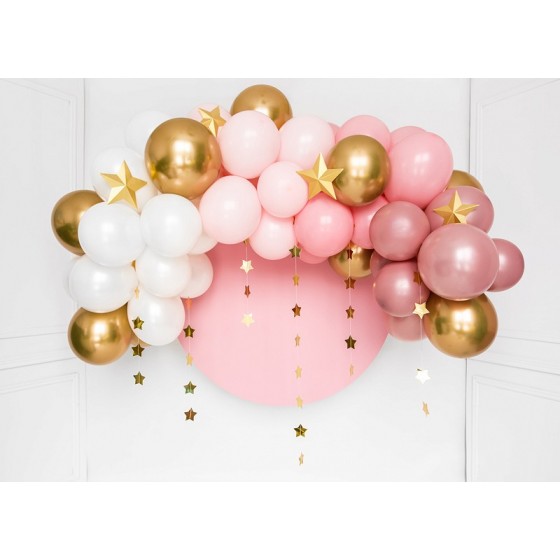 GUIRNALDA DE GLOBOS  ROSA/FUCSIA/BL/DORADO 200 CM