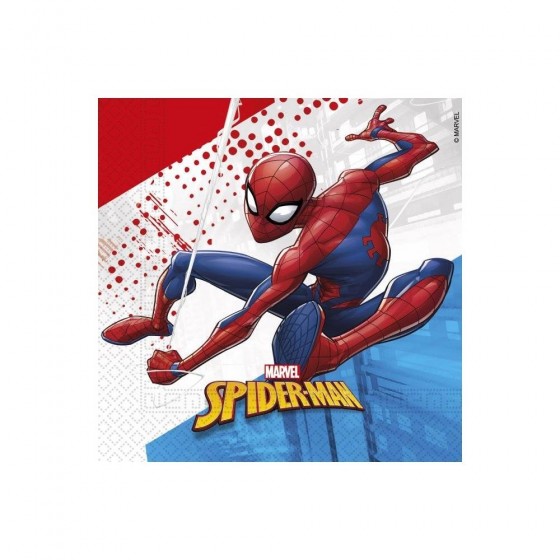 SERVILLETAS SPIDERMAN 33X33 COMPOSTABLE