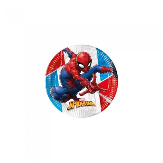 PLATOS PAPEL SPIDERMAN 20 CM