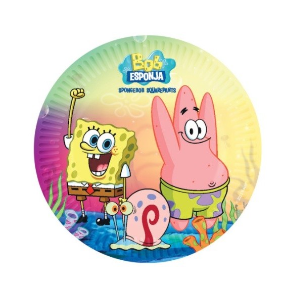 8 PLATOS 18 CM BOB ESPONJA