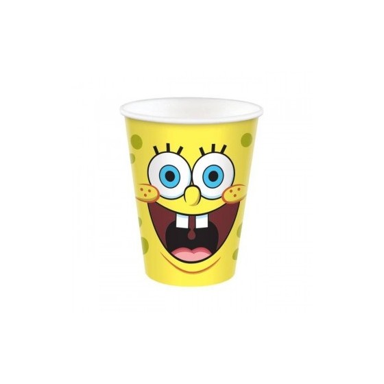 8 VASOS  BOB ESPONJA 266ML