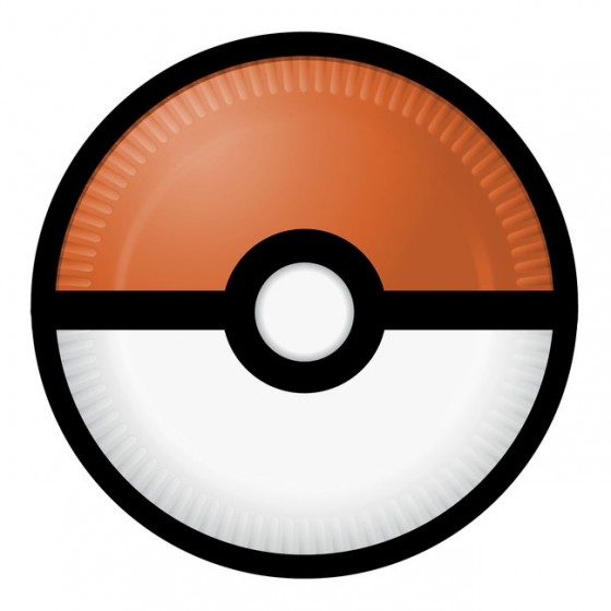 8 PLATOS DE POKEMON POKEBALL 23 CM