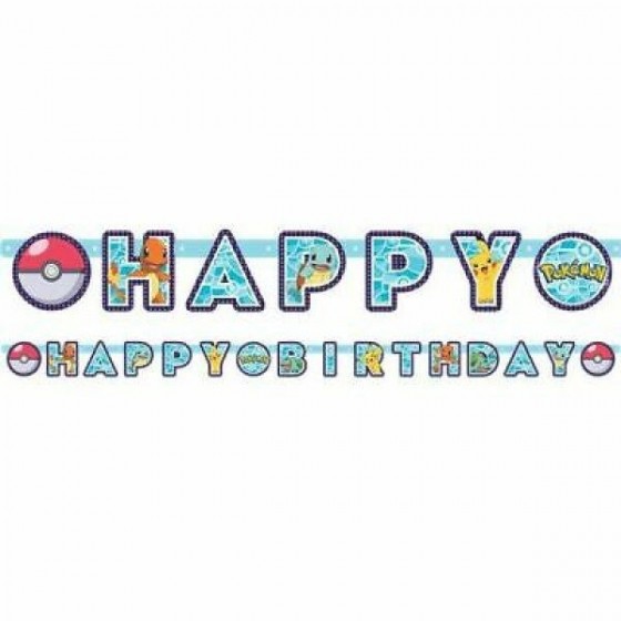 BANDERIN HAPPY BIRTHDAY POKEMON