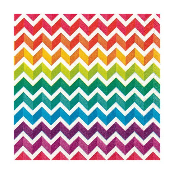 SERVILLETAS RAINBOW CHEVRON