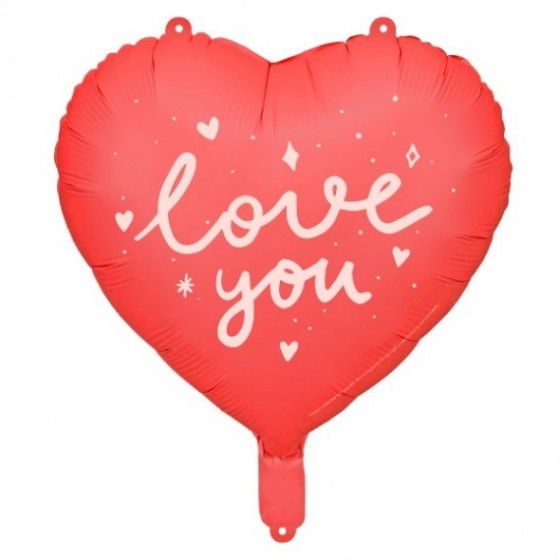 GLOBO FOIL CORAZON I LOVE YOU 45 CM