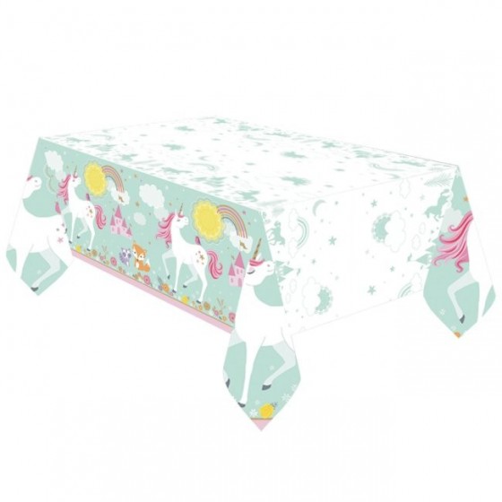 MANTEL PLASTICO UNICORNIO