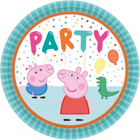 8 PLATOS PEPPA PIG PARTY 23 CM