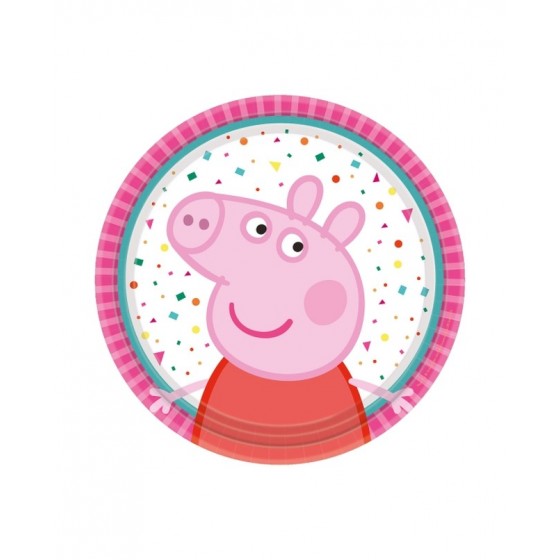 8 PLATOS PEPPA PIG PARTY 18 CM