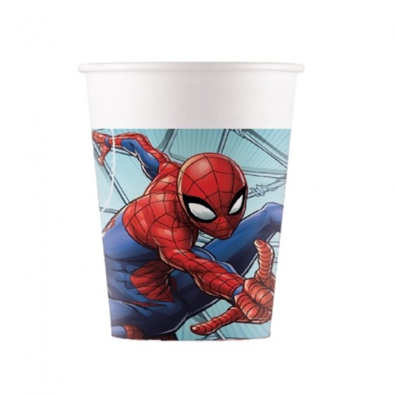 8 VASOS PAPEL SPIDERMAN FSC