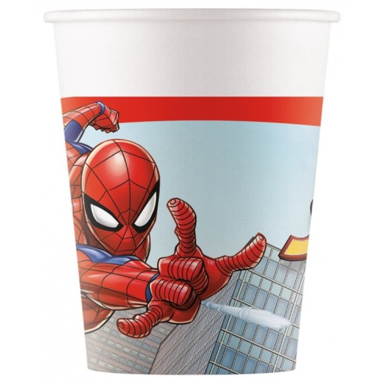 8 VASOS SPIDERMAN 200 ML