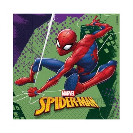 20 SERVILLETAS SPIDERMAN 33X33