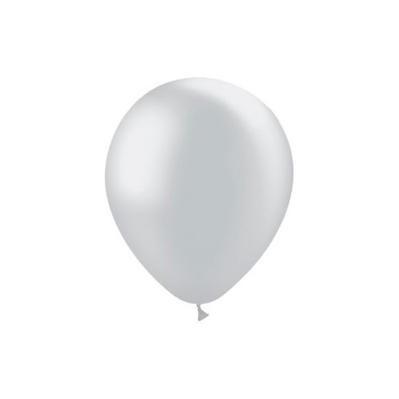 50 GLOBOS METAL PLATA R12 90CM