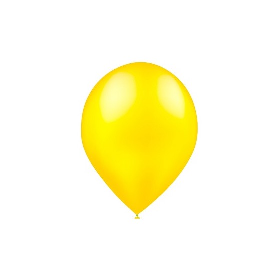 100 GLOBOS R5 METAL AMARILLO LIMON 40 CM