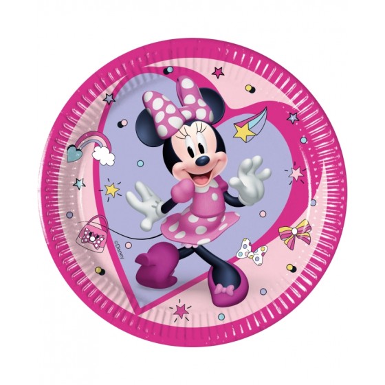 8 PLATOS MINNIE 20 CM