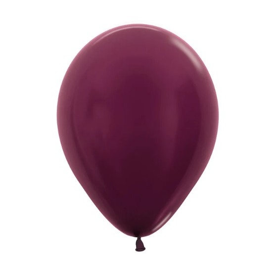 50 GLOBOS LATEX METAL VINO...