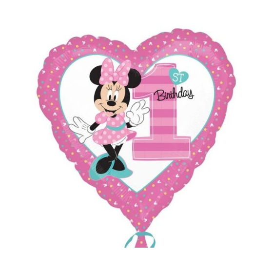 GLOBO MINNIE CORAZON 1 BITHDAY