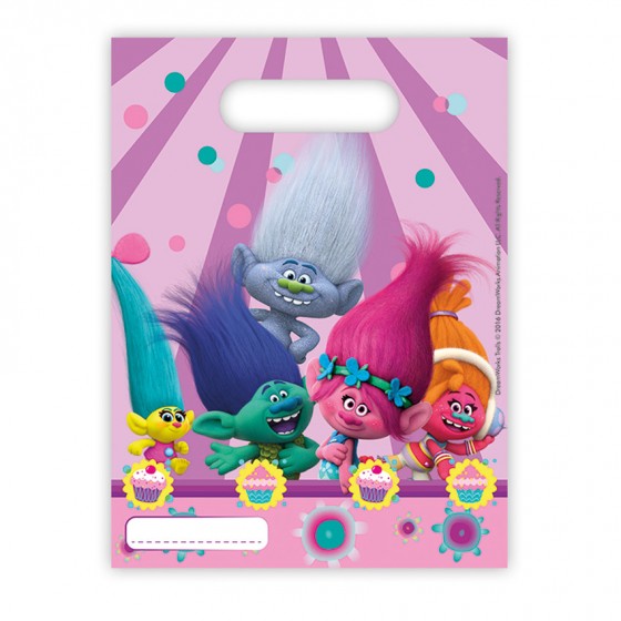 6 BOLSAS CHUCHES/JUGUETES TROLLS