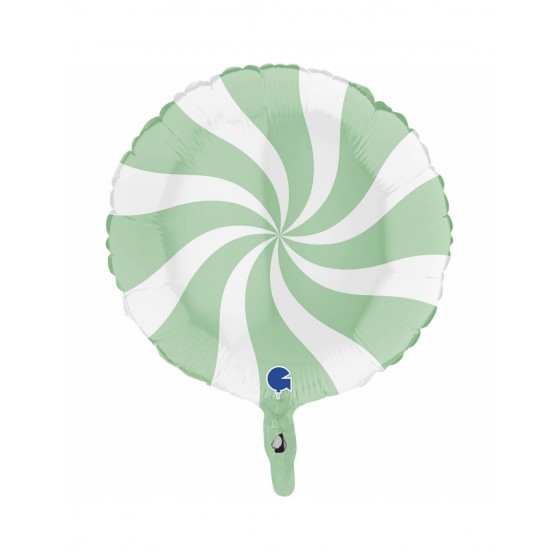 GLOBO FOIL 46CM REMOLIN BLANCO VERDE MATE