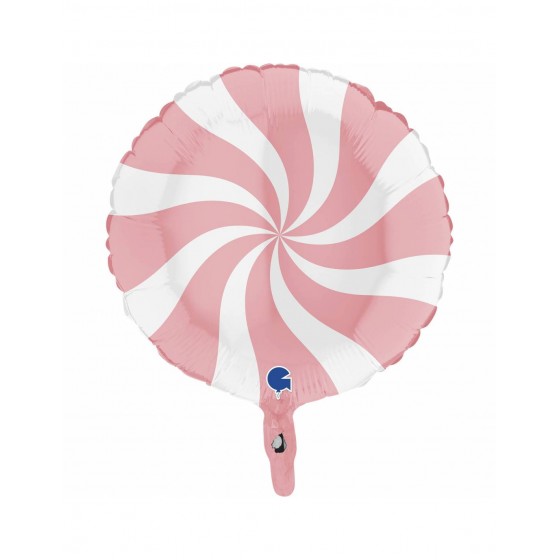 GLOBO FOIL 46CM REMOLIN BLANCO ROSA MATE