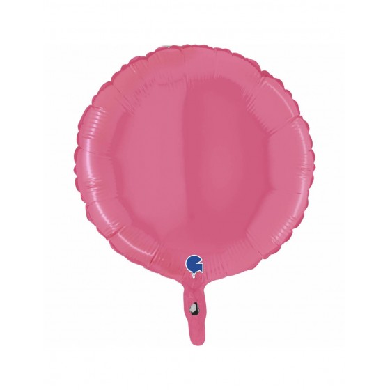 GLOBO FOIL CIRTULO 46 CM ROSA CHICLE