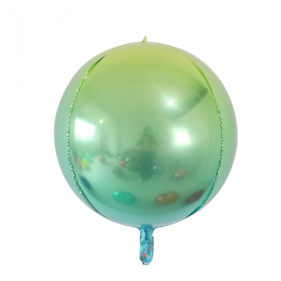 GLOBO FOIL BALOON BALL AZUL Y VERDE  35 CM