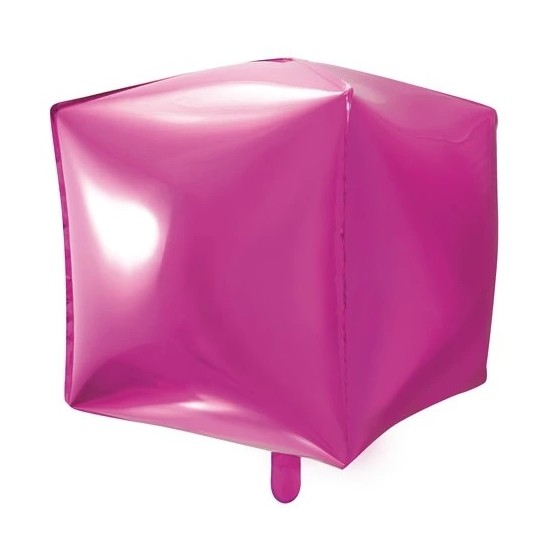 GLOBO FOIL CUBO 35X35X35 FUCSIA