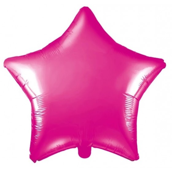 GLOBO FOIL ESTRELLA FUCSIA 48 CM