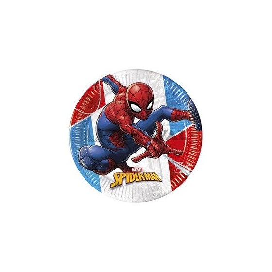 8 PLATOS SPIDERMAN 23 CM...