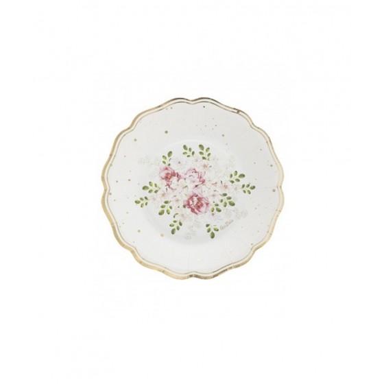 8 PLATOS QUEEN ROSE 27 CM