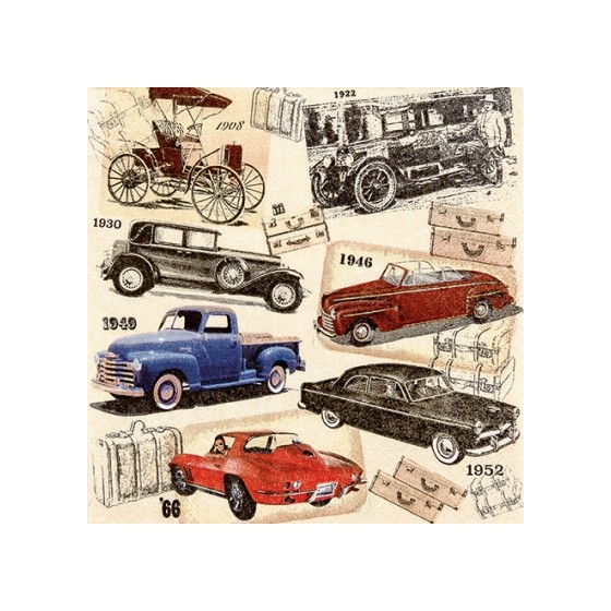 20 SERVILLETAS 33X33 CLASSIC CARS