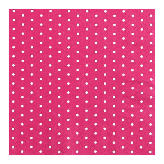 20 SERVILLETAS 33X33 MINI DOTS FUCSIA