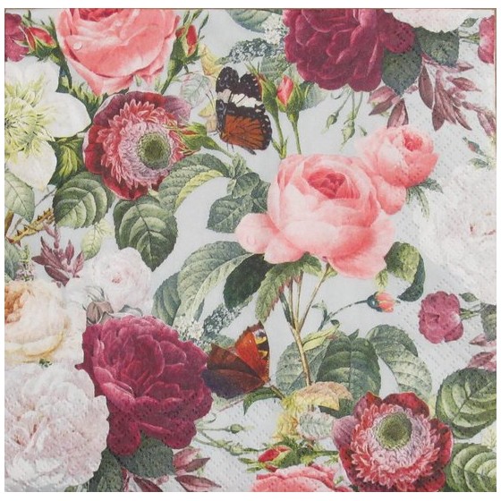 SERVILLETAS WILD ROSES 33X33 20 UDS