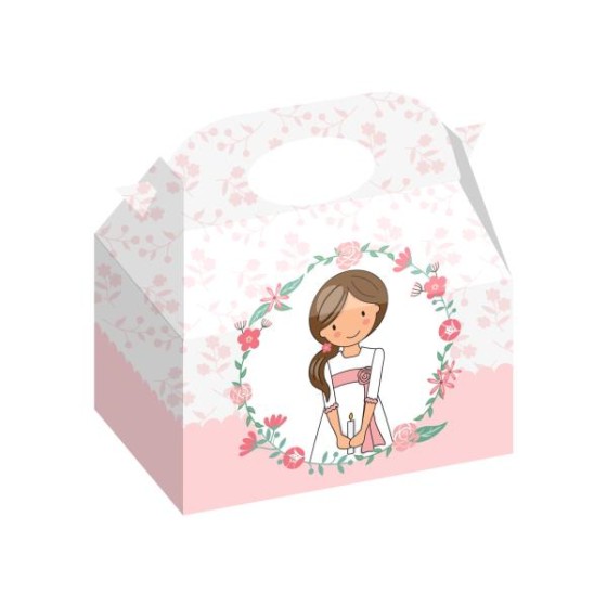 12 CAJAS REGALO 16X16X10.5 CM CHICA COMUNION